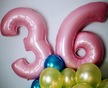 Balon jasnoróżowy cyfra 3 i 6 Balony urodzinowe 