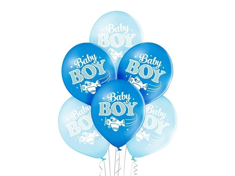 Balony na narodziny chłopca Baby boy w samoloty