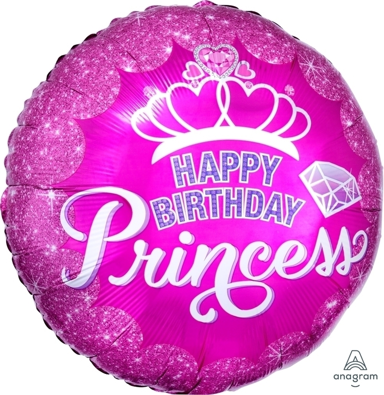 Balon urodzinowy z napisem Happy Birthday Princess