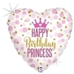 Balon serce 18 cali na urodziny Princesse dla księżniczki