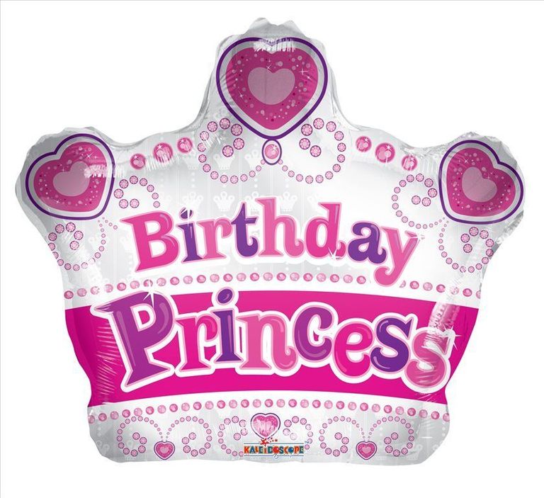 Balon idealny na przyjęcie dla księżniczki z napisem Birthday Princess
