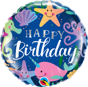 Balon urodzinowy w zwierzątka morskie 18 cali