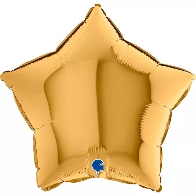 Balon 18 cali ( 46cm) w kształcie gwiazdki w kolorze złotym