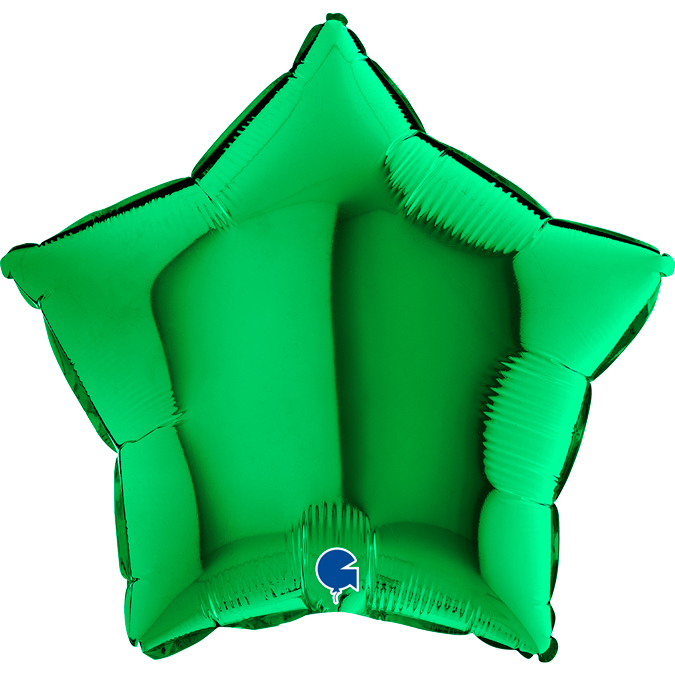 Balon 18 cali ( około 46cm) w kszatłcie gwiazdki koloru zielonego