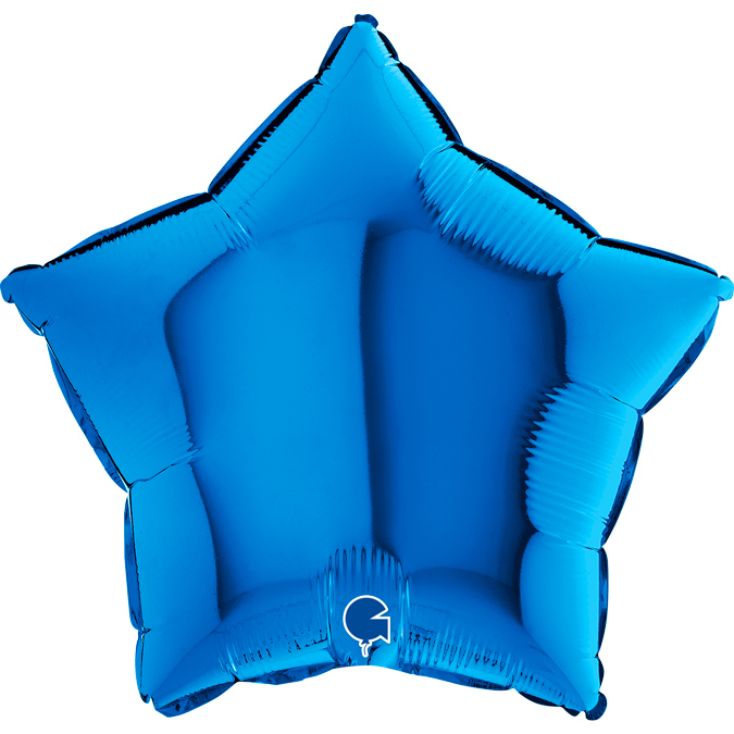 Balon 18 cali ( około 46cm) w kszatłcie gwiazdki w kolorze niebieskim ( szafirowym)