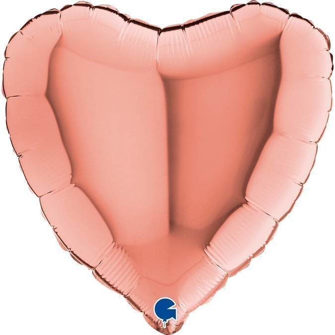 Balon 18 cali ( około 46 cm) w kolorze rosegold serce