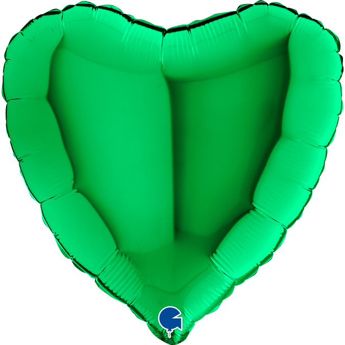 Balon 18 cali ( około 46 m) w kształcie serca w kolorze zielonym ( szmaragdowym)