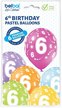 Balony urodzinowe dla dziecka z nadrukiem cyfry 6