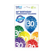 Balony kolorowe na urodziny 30 mix kolorów transparentne