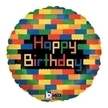 Okrągły z Lego Happy birthday 18 cali