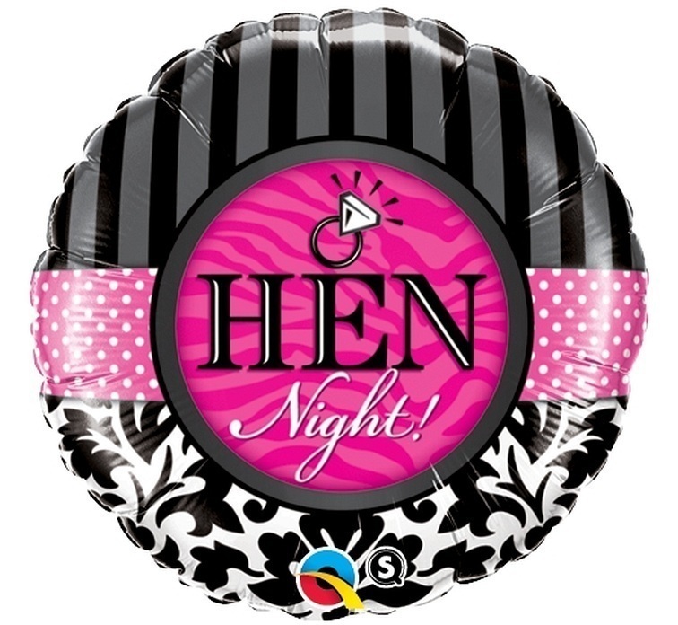 Balon na wieczór panieński z napisem Hen Night