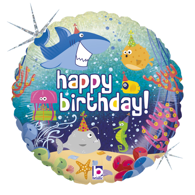 Balon na morskie urodziny w rekina, rybki, koniki morskie meduzę, ryby glębinowe