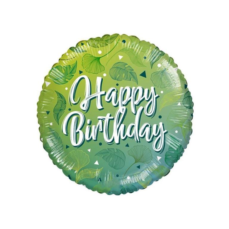 Balon z serii eko recyklingowe foliowe z napisem na urodziny