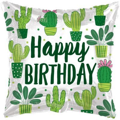 Balon z motywem w kaktusy na urodziny 95% z materiałów recyklingowych