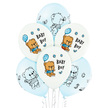 Balony na narodziny chłopca z motywem w misia pakowane po 6 sztuk w komplecie