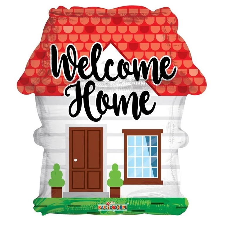 Balon  na przywitanie w kształcie domu z napisem Welcome Home