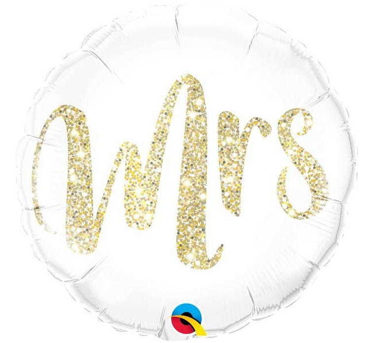Balon z napisem Mrs idealny jako dekoracja sali ślubnej