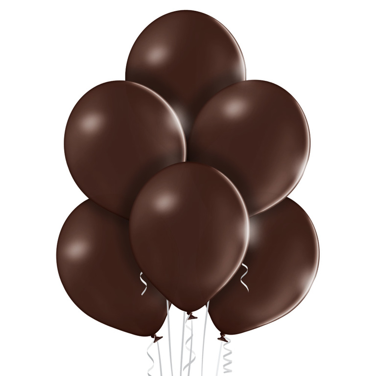 Balon lateksowy na hel lub powietrze w kolorze czekoladowego brązu