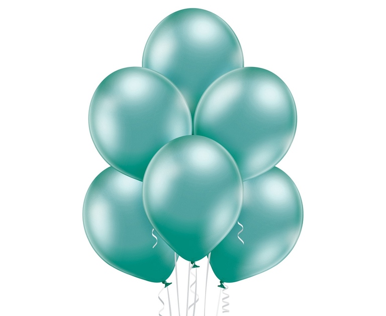 Balon chromowany na hel zielony