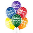Balony urodzinowe 6 sztuk w opakowaniu transparentne mix kolorów