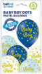 Balony  na narodziny chłopca z napisem złotym Baby Boy