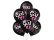 Balon lateksowy na narodziny dziewczynki z różowym napisem It's a Girl na czarnym tle