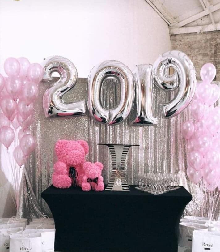 balony metaliczne jasno różowe dekoracja na sylwester 